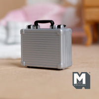 Miniature Aluminum Style Briefcase 1:12 Scale Dollhouse Decoration Suitcase 1-7/8 inch long (plastic) - C043