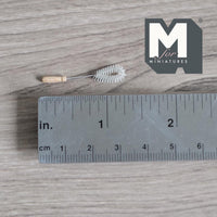 Miniature Wire Brush 1:12 Scale Dollhouse Pipe Cleaner Brush with Wood Handle 1-1/4 inch long (metal) - F049