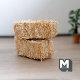 Miniature Hay Bales Set of 2 , 1:12 Scale Dollhouse Fairy Farmhouse Haylage 2-5/8 inch long (real hay) - C060