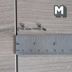 1:12 Scale Miniature Chrome Dollhouse Faucets, Set of 2, 1/2 inch long (silver)