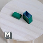 1:12 Scale Miniature Metal Tea Tin with Lid, 7/8 inch tall, DIY Dollhouse Supply (green)