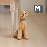 Miniature Terrier Dog 1:12 Scale Dollhouse Animal 1-9/16 inch tall (resin) - C054