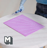Miniature Cutting Mat and Knife 1:12 Scale Craft Mat Cutting Board (cardstock) (pink) - C037