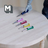 Miniature Retracting Knifes 1:12 Scale Cutter Utility Knife Cutting Knifes Set of 5 , 11/16 inch long (metal) (non working) - G065