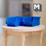 Dollhouse Miniature Stackable Bins 2 Piece Set Style Blue