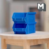 Dollhouse Miniature Stackable Bins 2 Piece Set Style Blue