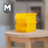 Dollhouse Miniature Stackable Bins 2 Piece Set Style Yellow