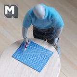 Miniature Cutting Mat and Knife 1:12 Scale Craft Mat Cutting Board (cardstock) (blue) - C037