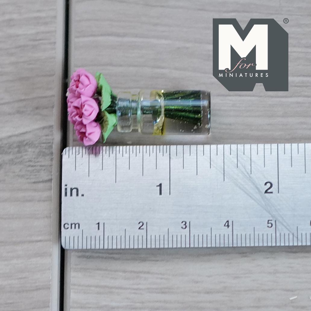Dollhouse miniature flowers in vase dolls house decoration living room 1:12 scale fairy garden - F087
