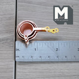 Miniature Cooking Pots 3-Piece 1:12 Scale Dollhouse Supplies Kitchenware Cookware Cooking Ware 1-15/16 inch long (metal plated) - E035