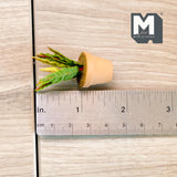 Miniature Potted Plant Leaves 1:12 Scale Dollhouse Supplies Fairy Garden Plant Terracotta Pot 1-3/4 inch tall - F088