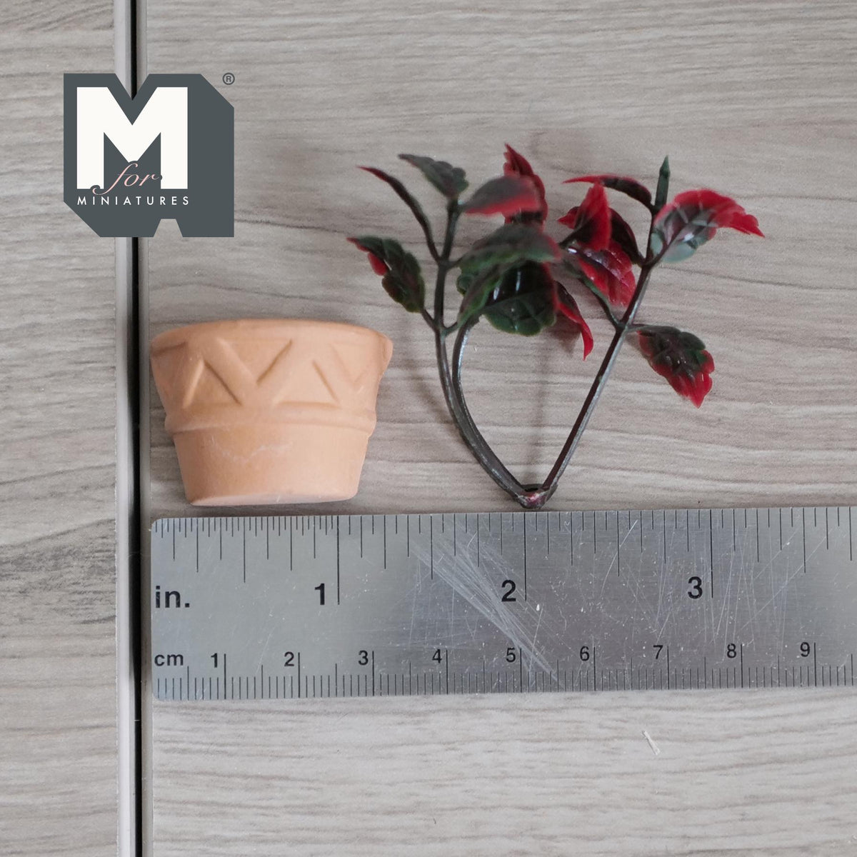 1:12 Scale Miniature Clay Crescent Wall Planter, Faceted, Flat Back, 2-3/16 inch tall, DIY Dollhouse Supply (large size)