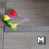Dollhouse Supplies Miniature Heart Shaped Balloons 1:12 Scale Large Size Rainbow Balloons Set of 8  - H016
