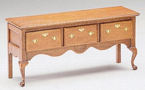 1:12 Scale Miniature Wood Lowboy Kit, 2-3/4 inch tall, Self-assemble DIY Dollhouse Supply
