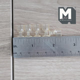 Miniature Wine Glasses Set of 5 , 1:12 Scale Glasses 9/16 inch tall  - E083