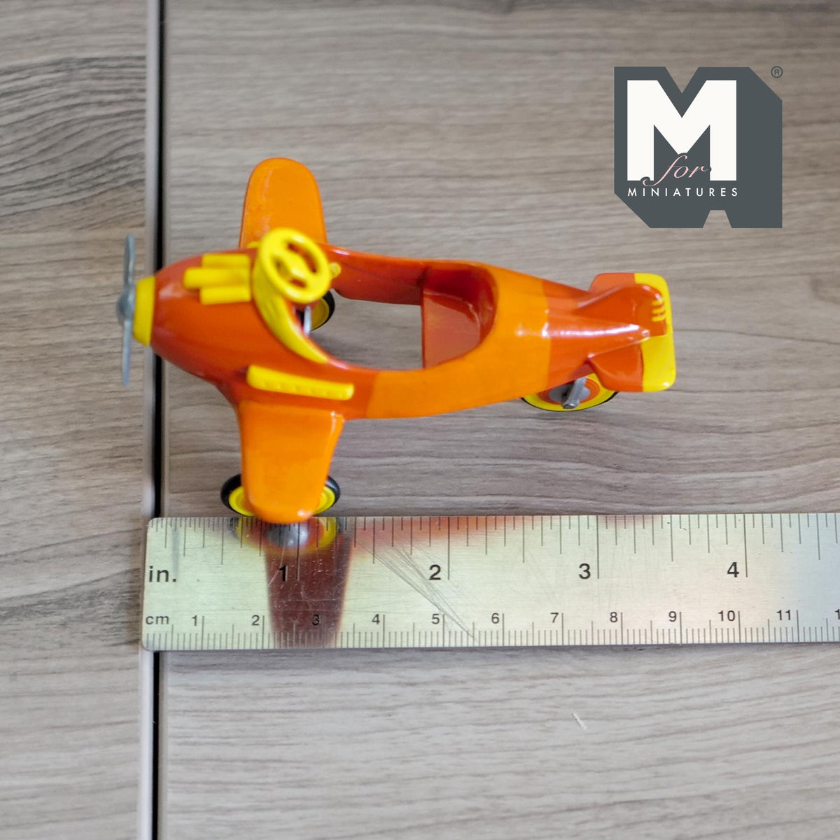 Miniature Metal Baby Airplane 1:12 Scale Dollhouse Baby Doll Aeroplane 3-9/16 inch long - F001