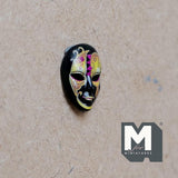 Miniature Venetian Mask Tear Drop 1:12 Scale Dollhouse Halloween Mask Wall Plaque 3/4 inch tall (plastic) - B048