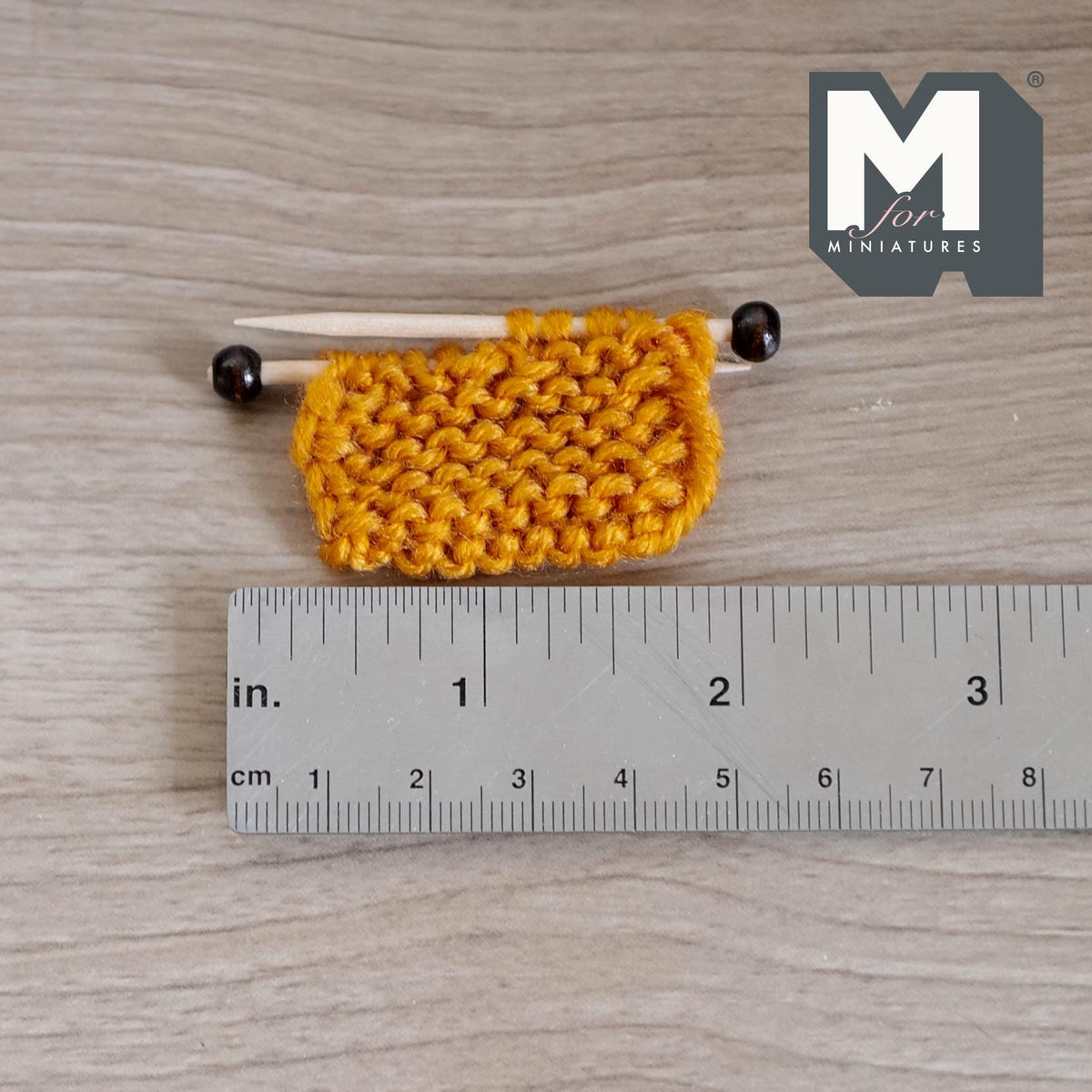 1:12 Scale Miniature Knitting Needles with Knitted Piece, 1-7/8 inch long, DIY Dollhouse Supply (green)