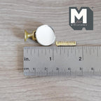 1:12 Scale Miniature Round Vanity Mirror on Stand with Comb, 1-1/8 inch tall, DIY Dollhouse Supply (brass)