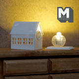 Dollhouse Miniature House White with micro LED light Style C