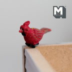 Figurine miniature de cardinal à l'échelle 1:6, 3,3 cm (1-5/16 po) de long, fournitures pour maison de poupée (résine)