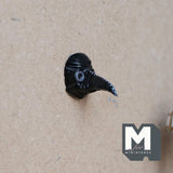 Miniature Black Crow Mask 1:12 Scale Dollhouse Halloween Mask Wall Plaque Long Curved Nose Mask 3/4 inch tall (plastic) - B048