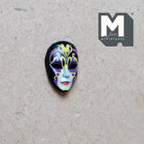Miniature Venetian Mask Butterfly 1:12 Scale Dollhouse Halloween Mask Wall Plaque 3/4 inch tall (plastic) - B048