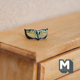 Miniature Venetian Style Half Mask 1:12 Scale Dollhouse Halloween Columbine Mask Wall Plaque 1/4 inch tall (plastic) (yellow) - B048