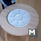 Miniature Ceramic Serving Tray Large Size Dollhouse Supplies Food Plate , Paint Palette 2 inch dia. - A061