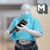Miniature Cleaver Knife 1:12 Scale Dollhouse Supplies Kitchen Butcher Knife Decoration (metal) (black) - F073