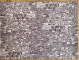 Embossed Dollhouse Stone Wall Sheet Gray Stonewall , Limestone Wall , Field Stonewall , Boulder Wall 16" x 11-5/8"