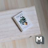 Miniature Note Book with Blank Pages Mini Diary Journal Fruit Cover 1-3/8 inch tall (beige) - C038