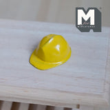 Miniature Safety Helmets Hard Hat 1:12 Scale Helmet Worksite Scenery Dioramas (yellow) (metal) - C033