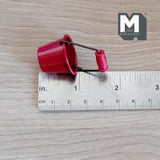 Miniature Metal Bucket 1:12 Scale Dollhouse Supplies Red Bucket with Wood Handle - E031