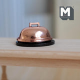 Miniature Oval Serving Tray with Metal Dome Lid 1:12 Scale Dollhouse Dining Accessories 13/16 inch tall - E052