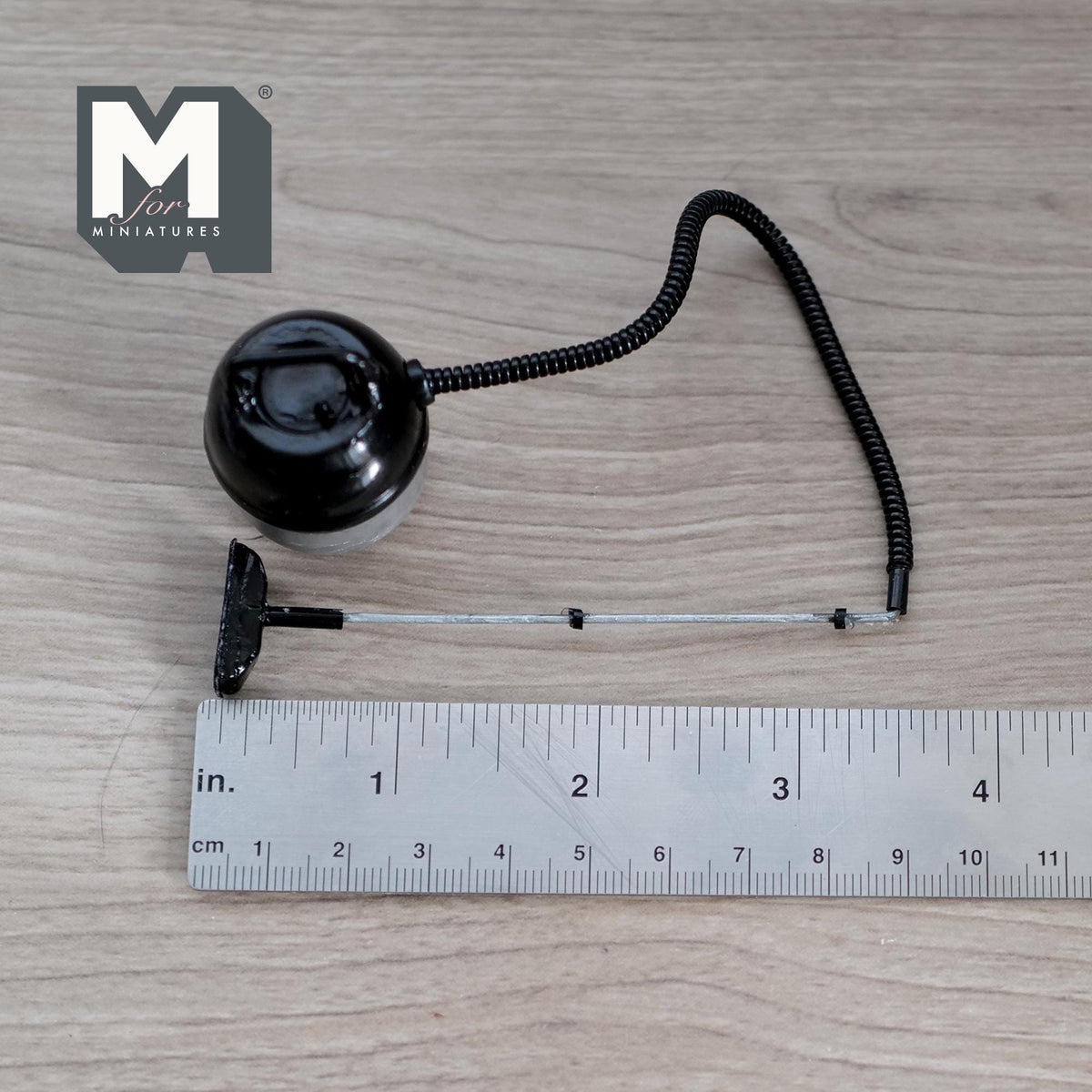 1:12 Scale Miniature Metal Canister Vacuum Cleaner with Hose and Floor Brush, 2-15/16 inch tall, DIY Dollhouse Supply (silver)