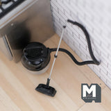 Miniature Vacuum Cleaner 1:12 Scale Dollhouse Supplies Appliance Metal Vac (silver) - D074