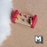 Miniature Pounding  Hammer Pegs In Hole 1:12 Scale Dollhouse Supplies Decoration 1-5/16 inch long (wood) - G056