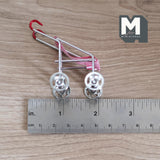 Miniature Baby Stroller Fabric Seat 1:12 Scale Dollhouse Supplies Metal Pram Baby Carriage 2-1/16 inch tall (silver) - G097