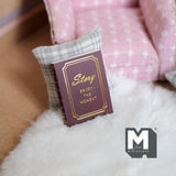 Miniature Note Book with Blank Pages Mini Diary Journal Story Book Cover 1-3/8 inch tall (red) - C038