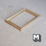 Miniature Large Gold Frame 1:12 Scale Picture Frame Dollhouse Supplies Decoration 2-13/16 inch wide (cast resin)  (champagne gold) - F009