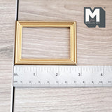 Miniature Large Gold Frame 1:12 Scale Picture Frame Dollhouse Supplies Decoration 2-13/16 inch wide (cast resin)  (champagne gold) - F009