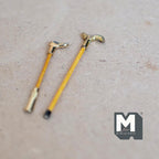 Canne et chausse-pied miniatures à l'échelle 1:12, lot de 2, 6 cm de long, fourniture pour maison de poupée DIY (doré)