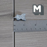Miniature Tabletop Anniversary Clock 1:12 Scale Dollhouse Metal Clock 1-1/8 inch tall (non working) - B050
