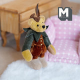 Miniature Plush Bear with Bow and Bow Quiver 1:12 Dollhouse Supplies Push Archery Bear Arrow 3-1/4 inch tall (from WMB) - H047