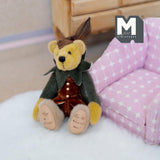 Miniature Plush Bear with Bow and Bow Quiver 1:12 Dollhouse Supplies Push Archery Bear Arrow 3-1/4 inch tall (from WMB) - H047