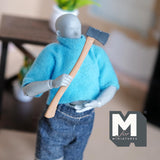Miniature Long Axe 1:12 Scale Dollhouse Supplies Large Hatchet Farm Tool 2-1/4 inch long - F076
