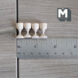 Miniature Wooden Goblets 1:12 Scale 4 Wine Goblets 3/4 inch tall (beige) - E083