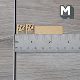 Dollhouse Supplies Narrow Wall Shelf 1:12 Scale Miniature Gold Wall Shelf 1-9/16 inch long (gold) - F048