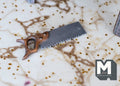 1:12 Scale Miniature Metal Hand Saw with Wooden Handle, 1-1/2 inch long, DIY Dollhouse Supply